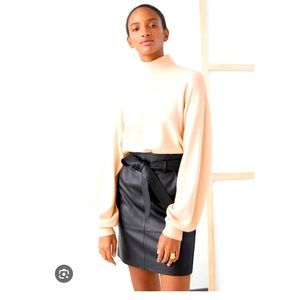 & other stories leather skirt with belt NWT